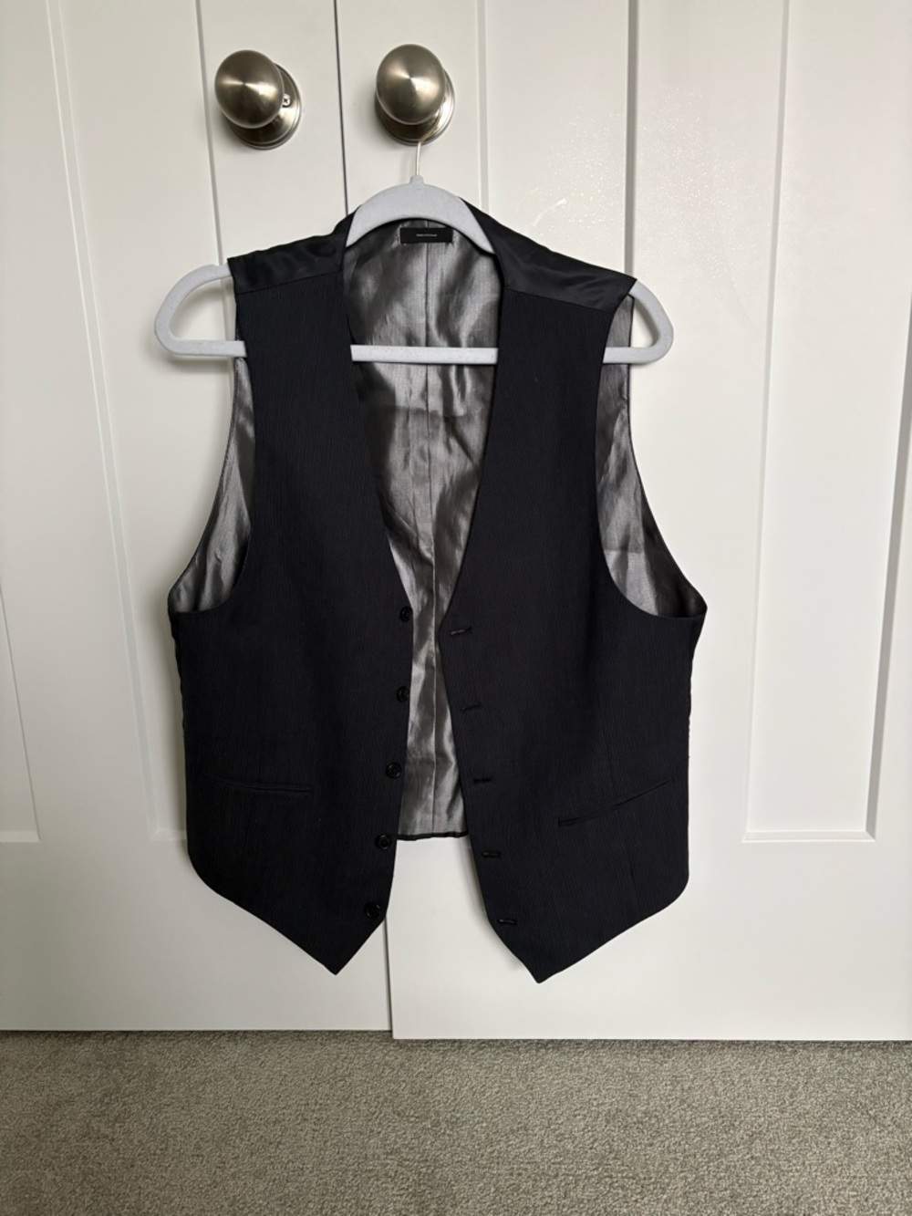 jf j.ferrar Black and Gray Men's Vest
